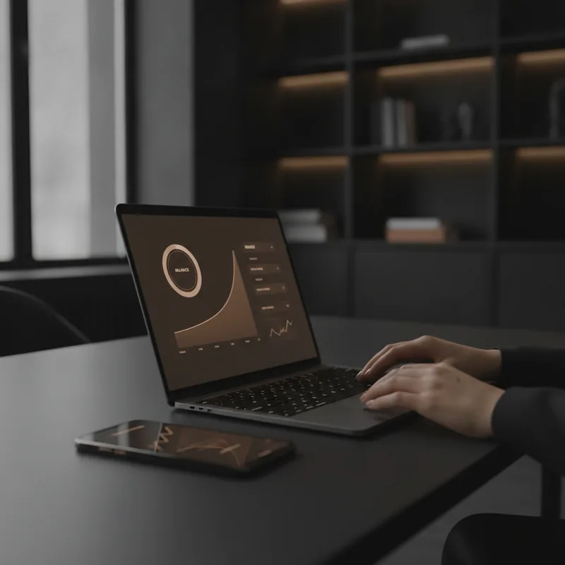 AI-driven market signals dashboard with live trend chart and confidence levels
